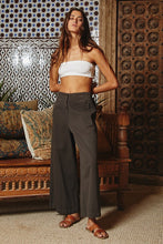 Load image into Gallery viewer, Charcoal Cropped Wide Leg Pant