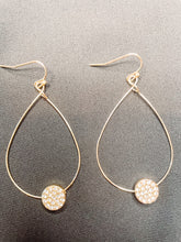 Load image into Gallery viewer, Teardrop Earrings with Rhinestone Accents
