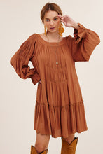 Load image into Gallery viewer, Caramel Latte Ruffle Dress
