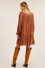 Load image into Gallery viewer, Caramel Latte Ruffle Dress
