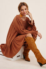 Load image into Gallery viewer, Caramel Latte Ruffle Dress
