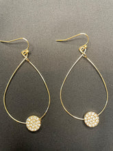 Load image into Gallery viewer, Teardrop Earrings with Rhinestone Accents
