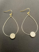 Load image into Gallery viewer, Teardrop Earrings with Rhinestone Accents
