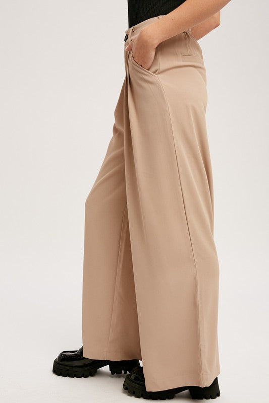 Perfect Taupe Wide Leg Trouser